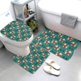 thumbnail image 3 of Bathroom Rugs Sets 3 Piece - Cute Poodle Dog Funny Red Absorbent Non Slip Bath Mats, U-Shape Toilet Lid Cover, Contour Mat, Soft Washable Shower Mats Bath Rug Mat for Bathroom Tub Toilet, 3 of 7