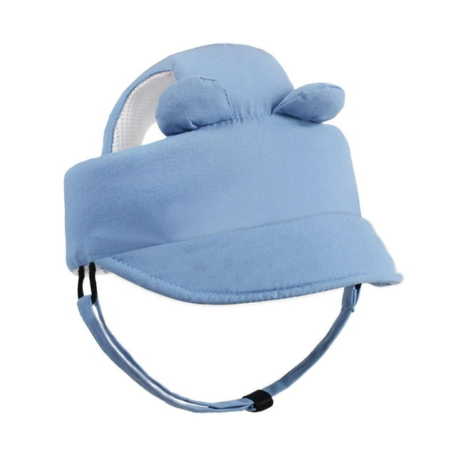 Casco infantil,Gorra protectora para sombrero,protección anticolisión,Protector de cabeza para bebés que gatean y caminan,Gorro protector anticaída para la cabeza de 6 a 24 meses,Gorra azul