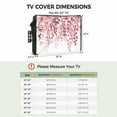 thumbnail image 3 of Outdoor TV Cover 30 to 32 Inches, Pink Eucalyptus Leaves Abstract Branch Farmhouse Retro Leaf Waterproof TV Cover with Remote Control Pocket, Flat Screen TV Cover Protector for Outside TV, 3 of 6