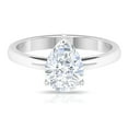 thumbnail image 4 of Rosec Jewels Certified Moissanite Pear Shaped Engagement Ring 2 Carat - 7X10 mm Moissanite Solitaire Ring - D-VS1 Quality, 18K White Gold, US 13.00, 4 of 8