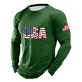 thumbnail image 4 of Mens T Shirts Long Sleeve Crewneck Letter Print Comfortable Casual Funny Graphic Men Shirts, 4 of 4