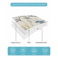 thumbnail image 5 of Quilts Twin Size, Yellow Blue Flowers Soft Comforter Bedding Set for Bed, Watercolor Botanical Floral Plants Lightweight Quilted Bedspread with Pillow Cover(2 Pieces) for All Season, 68x86 Inch, 5 of 6