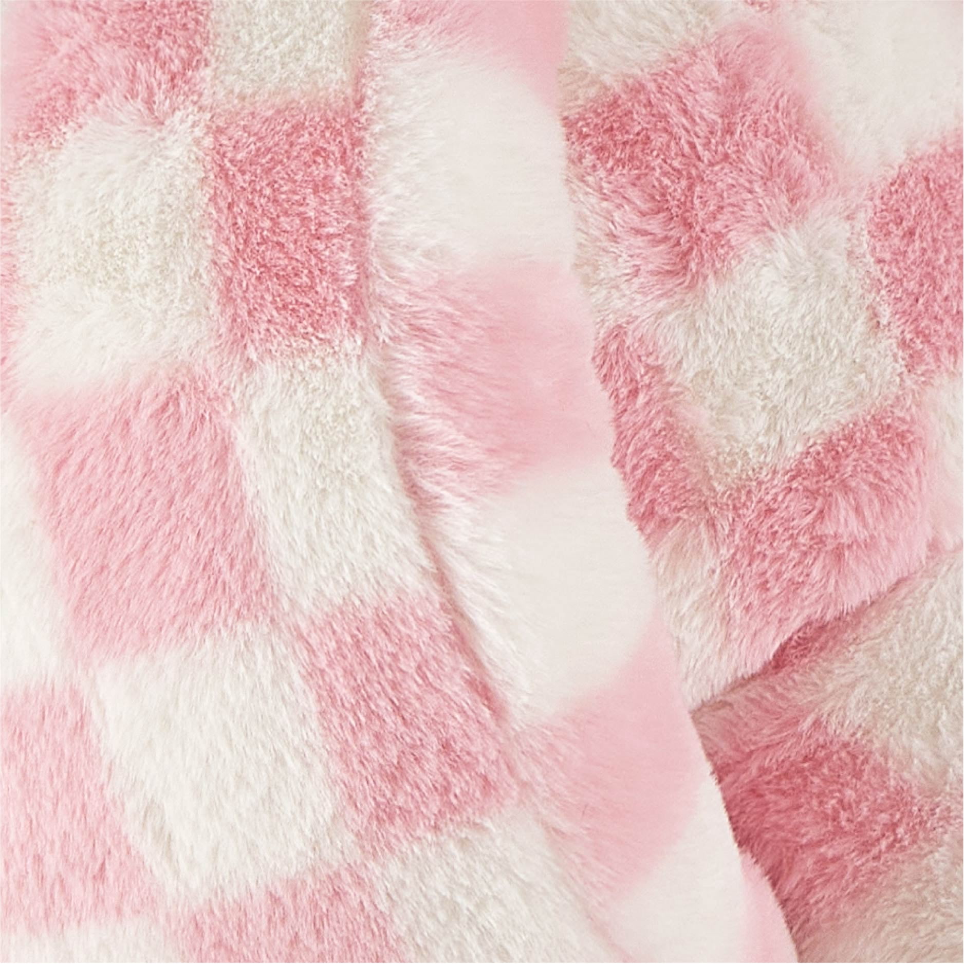 Mainstays Pink Checkered Knot Faux Fur Body Pillow, 22" L x 11" W