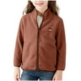 thumbnail image 2 of Gamivast Girls' Fleece Jackets & Coats Lightweight Letter Printed Zip up Lapel Collar Winter Sherpa Coats with Pockets Loose Fitted Long Sleeve Outerwear for Kids Teen (3-14), 2 of 6
