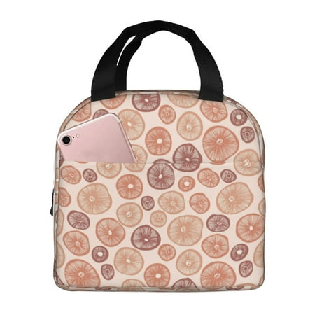 Insulated Lunch Bag for Women Men - Mushrooms2 Leakproof Cooler Lunch Box for Women Men  Lunch Tote Bags for Work School Picnic Travel