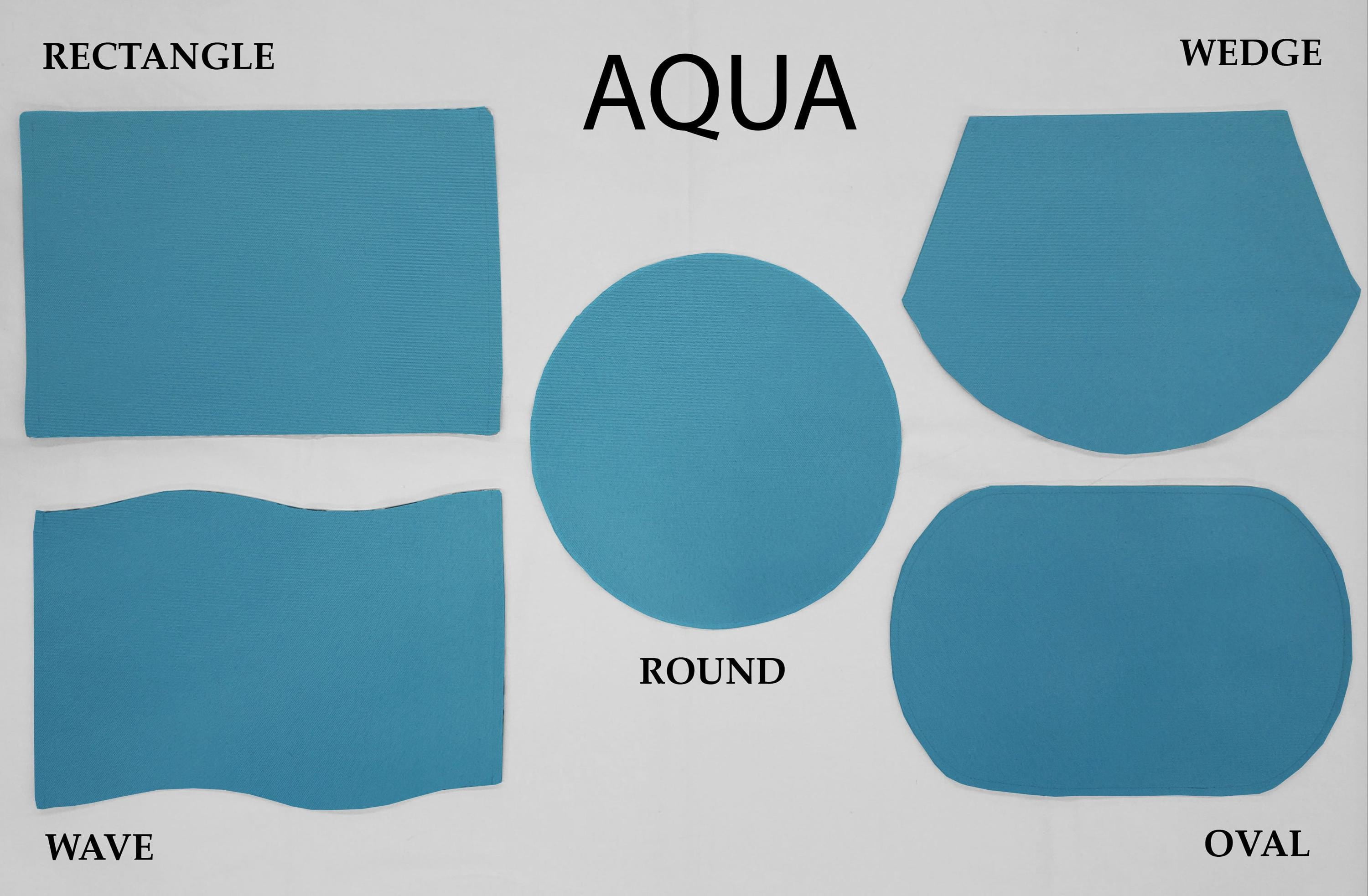 Waterproof Canvas Placemats by Penny's Needful Things (Round - Set of 6) (Aqua)