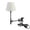 White, variant on Kiven Plug-in Modern Clip-on Desk Lamp, 1-Light White Linen Nightstand Lamp with Flexible Arm, 8.2FT Plug in Cord, Farmhouse Decorative Clamp Lamp for Bookshelf Bedside Office Home Decor