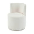 thumbnail image 3 of Christopher Knight Home Modern 360° Swivel Upholstered Dining Side Chair with Curved Backrest, Beige, 3 of 9