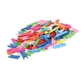 thumbnail image 1 of Pinzas Para Ropa De Madera De Colores, 100 Uds., Tamaño Mini, Colores Brillantes, Pinzas Para Ropa De Colores Fuertes De álamo Para Manualidades Con Imágenes De Ropa, 1 of 7