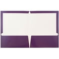 thumbnail image 2 of JAM Paper Glossy Two Pocket Folders, Purple, 100/Pack, 2 of 5