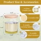 thumbnail image 3 of Frascos para velas Simeitol Gold, 500 ml, con tapas de bambú, 16 oz, 6 unidades, 3 of 8