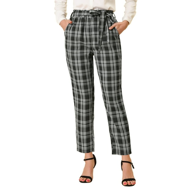 Plaid tie pants cheap