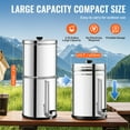 thumbnail image 5 of KFFKFF Water Purification Unit, Gravity-Driven, 2.25G Capacity in 304 Stainless-Steel Housing,Efficient in Lead and Chlorine Reduction up to 99%, Equipped with2 Carbon Filters and Liquid Level Faucet, 5 of 9