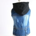 thumbnail image 2 of FENGGUIQU Pet Clothes Chaqueta Denim Con De Botón Y Gorro Tejido Para Perros Y, 2 of 7
