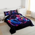thumbnail image 3 of Castle Fairy Gamepads Headphones Queen Comforter Set,Video Game Bedding Comforter Set, 3 of 8