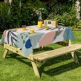 thumbnail image 4 of Duangreer Boho Leaf Rectangle Tablecloth, Modern Abstract Geometric Print Waterproof Wrinkle Resistant Table Cover with for Restaurant Picnic Indoor Outdoor, 52 x 70 Inch, 4 of 6