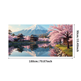 thumbnail image 2 of Japanese Style Landscape Backdrop with Mount Fuji Cherry Blossoms and Pavilions Banner Party Decorations Photography Props Event Decors Festival Backgrounds, 2 of 6