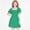 Green, variant on JUSLIO Dresses for Girls Pleated Dresses Ruffle Crew Neck Short Sleeve Casual Dress Size 5 Y
