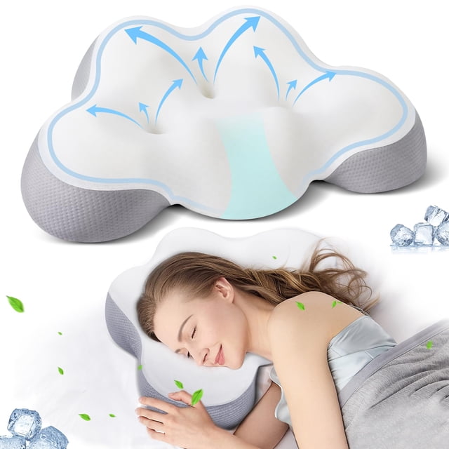 Almohada cervical Mixiniso Almohada viscoelástica con soporte para el cuello
