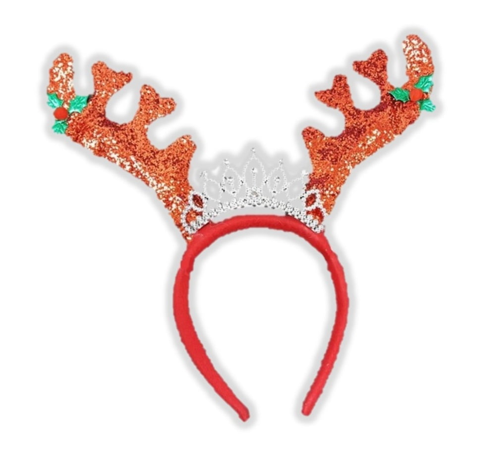 sequin reindeer antlers headband