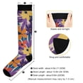 thumbnail image 3 of FORMRS Womens Knee High Socks Casual Long Thick Travel Daily Wear, 2 Pairs, Colorful Painted Flowers Pattern, 3 of 6
