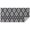 Black Geometric Diamond, variant on Black Geometric Border Pattern Rectangle Tablecloth 60"x120",Waterproof Polyester Rectangle Table Cloth, Wipeable Spillproof Polyester Tablecloth for Dining, Camping, Indoor and Outdoor