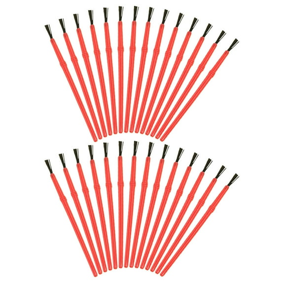 STRANDCHIC 50-Piece Red Watercolor Paint Brush Set for Smooth, Precise Painting and Creative Art Projects