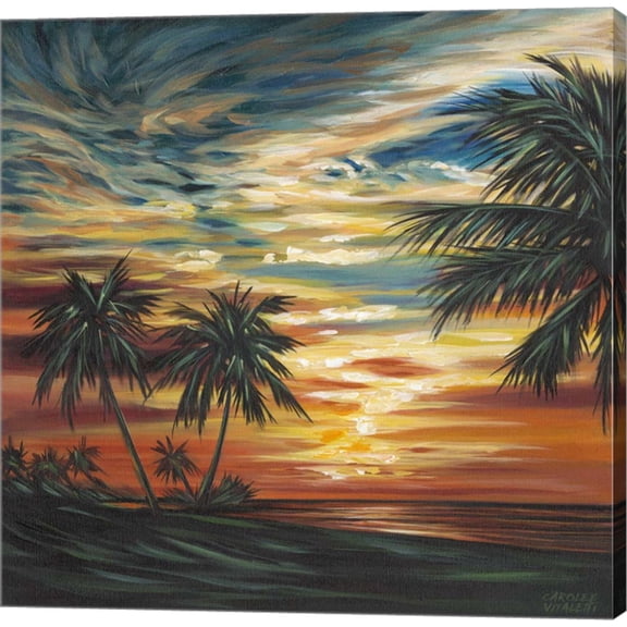 Stunning Tropical Sunset I by Carolee Vitaletti, Canvas Wall Art, 24W x 24H