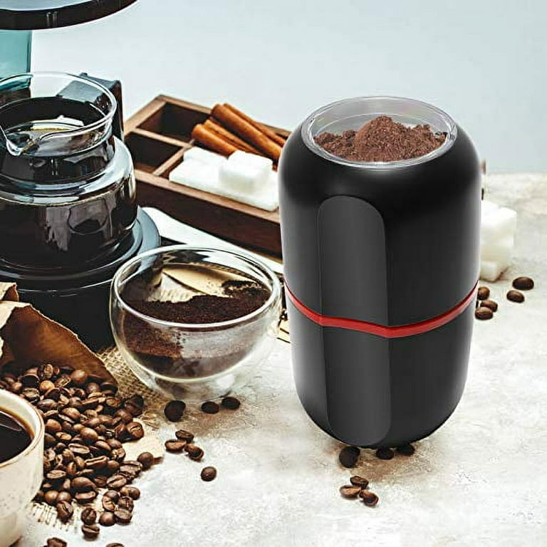 Coffee Grinder Electric, Turimon Small Coffee Bean Grinder/Coffee  Blender/Coffee Mill For Spices, Food, Nuts, Herbs With Cleaning Brush -  Black - 3 to