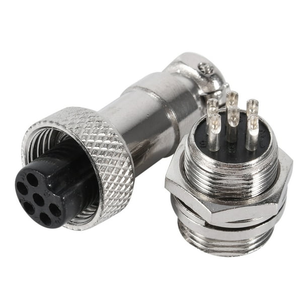 Conector de aviación, juego de 10 conectores macho y hembra de aviación GX12 de 6 pines, confiables y duraderos