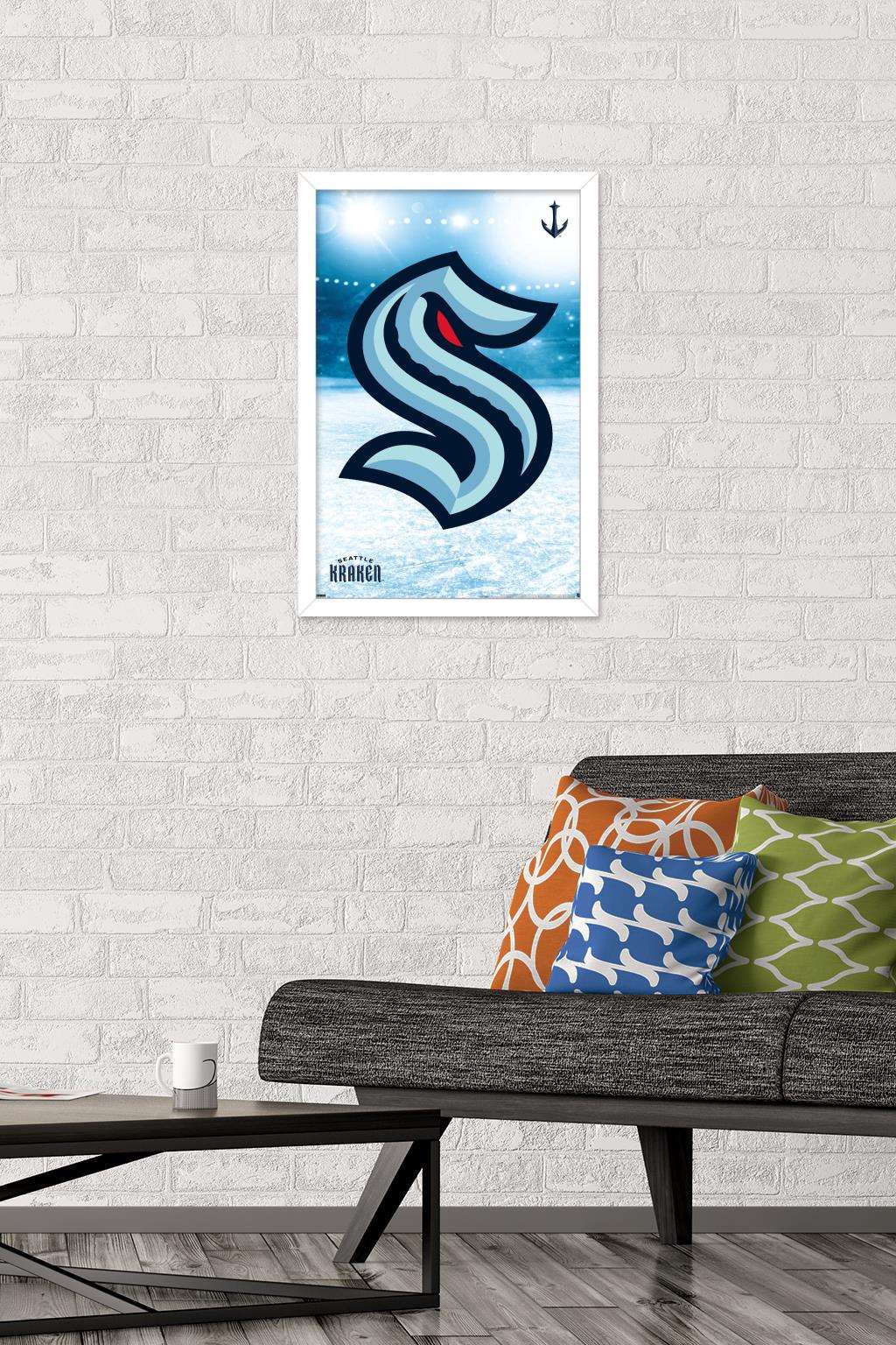 NHL Seattle Kraken - Logo 20 Wall Poster, 14.725" x 22.375", Framed