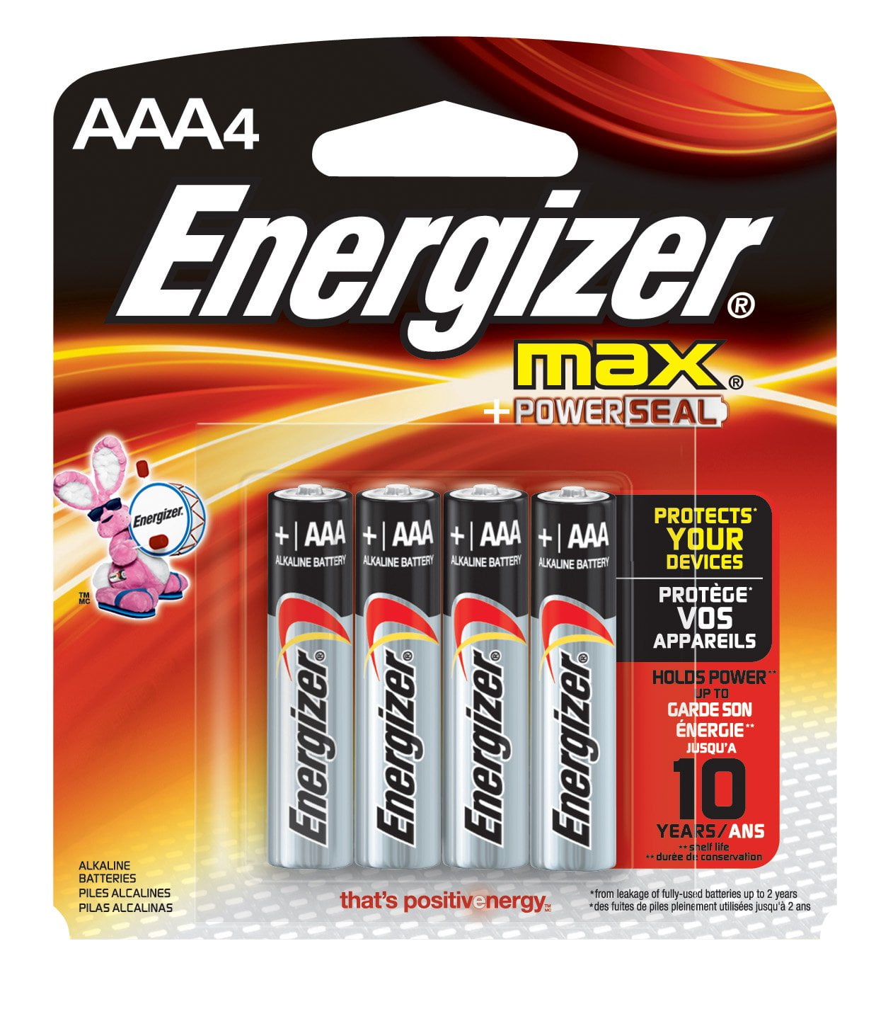 4 Count Energizer Max Alkaline AAA Batteries 