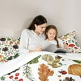 thumbnail image 4 of Homewish Rustic Mushroom Fungus 7-Piece Bedding Comforter Set,Plam Monstera Leaf King Bedding Sets,Red Berry Bed Sheets For Girl Boy,Luxury Bedroom Decor, 4 of 8