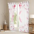 thumbnail image 3 of Erosebridal Kawaii Bowtie Bow Blackout Curtains Set of 2 (52x84 Each),Pink 3D Monogrammed K Window Curtains For Girls Kids, 3 of 7