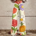 thumbnail image 2 of kaondbfi Women's Print High Waisted Jeans Straight Wide Leg Baggy Jeans Trendy Streetwear Loose Fit Denim Pants, 2 of 9
