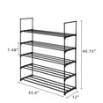 thumbnail image 2 of Ktaxon 5 Tiers Sturdy Shoe Rack Metal Shoe Shelf Shoe Storage Organizer Hold up to 25 Pairs Shoes for Closet Entryway Bedroom Living Room Home, Black Finish, 2 of 7
