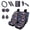 American Flag Horse, variant on Chririnla Camouflage Bear Vehicle Accessories Set Comfortable Car Front Rear Seats Covers 14 Pieces Sets with Center Console Mat, Handbrake Pad, Gear Shift Cover, Elastic Auto Interior Decoration
