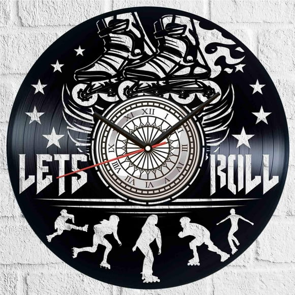 Roller Vinyl Record Wall Clock Retro style Wall clock Silent Home Decor Unique Art Special Home Accessories Creative Personality Gift