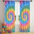 thumbnail image 5 of Blackout Kids Curtains,Rainbow Tie Dye Mandala Pattern Childrens Insulated Curtains Set Of 2,Bedroom Essentials,Toddler Room Decor 42"x84", 5 of 5
