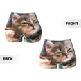 thumbnail image 5 of Fotbe Playful Cat Seamless Shorts, Womens Workout Shorts High Waist Stretch Booty Short for Gym/Yoga/Running/Biking-, 5 of 9