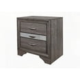 thumbnail image 2 of Modern Sparkle Grey Nightstand with 3 Drawers & Jewelry Storage, 2 of 5