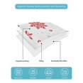 thumbnail image 4 of Quilts Queen Size Bedding Set, Red Christmas Snowflakes Reversible Summer Quilt 3 Pieces, Winter Xmas Snow Yellow Gray Lightweight Bedspreads Coverlets with 2 Pillow Shams for All Seasons, 4 of 5