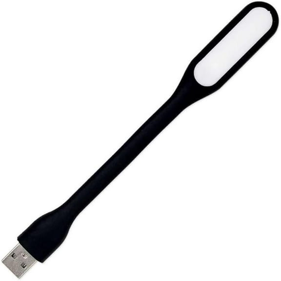USB LED Mini Flexible Gooseneck Reading Light for Laptop Black