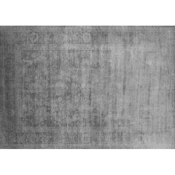 Ahgly Company Machine Washable Indoor Rectangle Oriental Gray Industrial Area Rugs, 2' x 4'