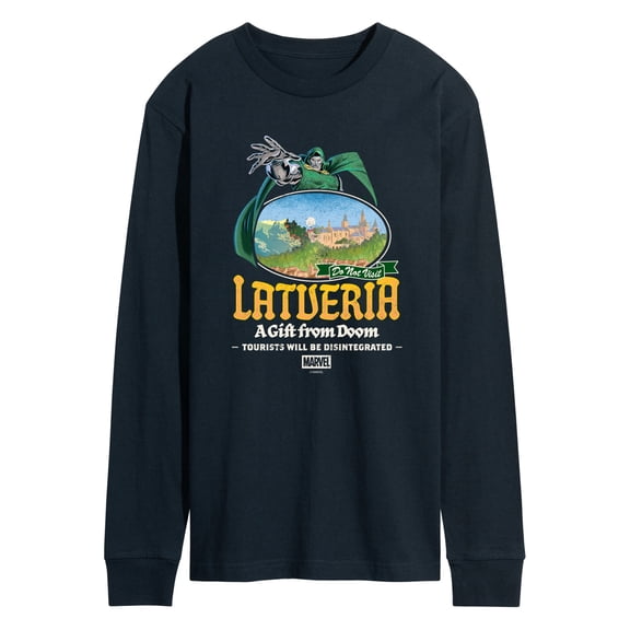 Fantastic Four - Dr. Doom Latveria Destination Tee - Men's Long Sleeve Graphic T-Shirt