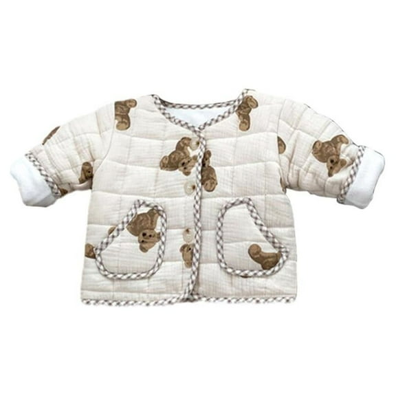 Winter Saving Clearance! VERUGU Girls Winter Coats Children Kid Soft Warm Comfortable Cute Solid Hooded Tops Casual Long Sleeve Padded Jacket with Bowknot White B 15M