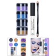 thumbnail image 3 of de brillo de labios con brillo de 6 piezas con pincel de Lápiz labial en polvo con brillo a prueba de agua para mujeres Labios Arte Labios Maquillaje Regalos Mancha Estilo frío Yuyangstore Brillo de labios con purpurina, 3 of 7