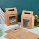 thumbnail image 4 of 12 cajas de regalo de papel kraft para dulces, postres y repostería, con ventana de exhibición., 4 of 9