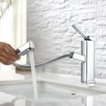 thumbnail image 1 of KAIYING Robinet de Lavabo de Salle de Bain à une Poignée avec Pulvérisateur Extractible, Bec Rotatif, Mitigeur de Lavabo à Bec Rétractable pour Eau Chaude et Froide (Régulier, Chrome), 1 of 6