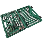 Dawot 61PCS Mechanics Tool Set, Auto Repair Hand Tool Set 1/2 & 1/4 Socket Tool Set - Including Ratchet Set Metric Drive Socket Wrenches Set, for Auto Repair Machine Repair Inspection & Assembly